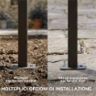 GAZEBO PERGOLA ADDOSSATA 3X4 M CON TETTO RETRATTILE SCORREVOLE E FORI DI DRENAGGIO, BIANCO CREMA