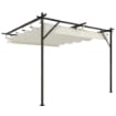 GAZEBO PERGOLA ADDOSSATA 3X3 M CON TETTO SCORREVOLE E FORI DI DRENAGGIO, CREMA