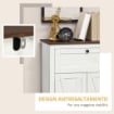 CREDENZA BASSA DA CUCINA IN STILE RUSTICO CON CASSETTO E ARMADIETTO CON RIPIANO REGOLABILE, BIANCO
