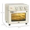 MINI FORNO ELETTRICO 20L VENTILATO 1400W CON ARIA CALDA E ACCESSORI, CREMA