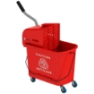 CARRELLO PULIZIE CARRELLO LAVAPAVIMENTI CON STRIZZATORE 60X27X70.5CM ROSSO