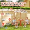 SET DA GIARDINO PER BAMBINI TAVOLO DA PICNIC CON OMBRELLONE ARANCIONE