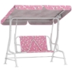 DONDOLO PER BAMBINI ALTALENA DA GIARDINO 2 POSTI 112X75X120 CM ROSA