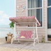 DONDOLO PER BAMBINI ALTALENA DA GIARDINO 2 POSTI 112X75X120 CM ROSA