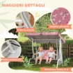 DONDOLO PER BAMBINI ALTALENA DA GIARDINO 2 POSTI 112X75X120 CM ROSA
