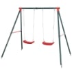 ALTALENA DOPPIA ALTALENA DA GIARDINO PER BAMBINI 3+ ANNI, VERDE ROSSO