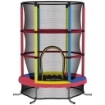 TRAMPOLINO PER BAMBINI 3-6 ANNI CON RETE DI SICUREZZA, SENZA MOLLE, 160X190 CM, MULTICOLORE