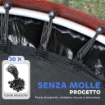 TRAMPOLINO PER BAMBINI 3-6 ANNI CON RETE DI SICUREZZA, SENZA MOLLE, 160X190 CM, MULTICOLORE