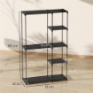 GUARDAROBA PORTATILE CON 2 ASTE E 6 RIPIANI, IN TESSUTO NON TESSUTO, PLASTICA E ACCIAIO, 111X43X185 CM, NERO
