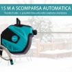 AVVOLGITUBO AUTOMATICO A PARETE CON 7 MODALITÓ DI IRRIGAZIONE, IN PLASTICA, 44X22.5X41 CM, NERO E VERDE
