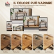 SCRIVANIA PER CAMERA STILE INDUSTRIALE CON ANGOLI ARROTONDATI, IN LEGNO E ACCIAIO, 120X60X76 CM, NERO E MARRONE