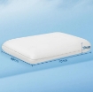 CUSCINO MEMORY FOAM A RIMBALZO RAPIDO CON COPERTURA RIMOVIBILE E LAVABILE, 60X40X10 CM, BIANCO CREMA