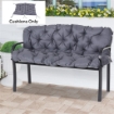 CUSCINO DA GIARDINO 2 POSTI CON SCHIENALE PER PANCHE E DONDOLI, 132X110X10 CM, GRIGIO SCURO