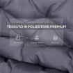 CUSCINO DA GIARDINO 2 POSTI CON SCHIENALE PER PANCHE E DONDOLI, 132X110X10 CM, GRIGIO SCURO