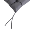 SET 2 CUSCINI PER SEDIE DA ESTERNO IN POLIESTERE E COTONE CON LACCI, 50X98X8 CM, GRIGIO