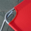 LETTINO PRENDISOLE PIEGHEVOLE CON SCHIENALE RECLINABILE SU 5 LIVELLI, 187X55X24CM, ROSSO
