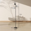 LAMPADA DA TERRA CON 3 TESTE REGOLABILI INDIPENDENTI, TELECOMANDO E TIMER, IN ACCIAIO E PLASTICA, Ï25X170 CM, NERO