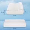 CUSCINO CERVICALE IN MEMORY FOAM A DOPPIA ALTEZZA CON COPERTURA RIMOVIBILE, 60X40X10/12 CM, BIANCO CREMA