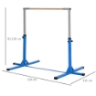 SBARRA PER GINNASTICA ARTISTICA O DANZA CLASSICA REGOLABILE IN ALTEZZA 92-150 CM, BLU