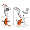 CYCLETTE PIEGHEVOLE CON RESISTENZA MAGNETICA 8 LIVELLI, SENSORE DI FREQUENZA CARDIACA, VOLANO 2.5KG, ARANCIONE