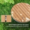 DOCCIA DA GIARDINO PORTATILE CON ALTEZZA FINO A 4 M E GETTI D'ACQUA REGOLABILI, EFFETTO LEGNO