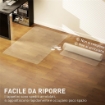 TAPPETINO SALVAPAVIMENTO 100X150 CM IN PLASTICA TRASPARENTE PER SEDIA DA UFFICIO