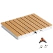 DOCCIA DA GIARDINO PORTATILE CON ALTEZZA FINO A 4 M E GETTI D'ACQUA REGOLABILI, 70X55 CM, LEGNO