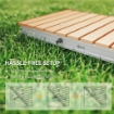 DOCCIA DA GIARDINO PORTATILE CON ALTEZZA FINO A 4 M E GETTI D'ACQUA REGOLABILI, 70X55 CM, LEGNO