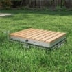 DOCCIA DA GIARDINO PORTATILE CON ALTEZZA FINO A 4 M E GETTI D'ACQUA REGOLABILI, 70X55 CM, LEGNO