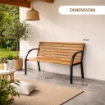 MA MAISON PANCHINA CLASSICA DA GIARDINO CON ASSI IN LEGNO E STRUTTURA IN FERRO122X58X78H CM 