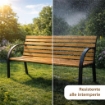 MA MAISON PANCHINA CLASSICA DA GIARDINO CON ASSI IN LEGNO E STRUTTURA IN FERRO122X58X78H CM 
