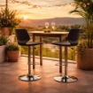 SGABELLO JOSHUA REGOLABILE 39,5 X 44,5 X 58/78 CM IN COLORE NERO