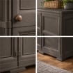 ARMADIO 2 ANTE WENGÉ 79X43X164 CM CON 4 SCOMPARTI E VANO PORTASCOPA – MOBILE ALTO ORGANIZZAZIONE CASA PER INGRESSO E LAVANDERIA