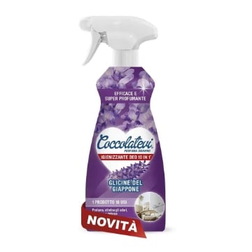IGIENIZZANTE SPRAY MULTIUSO COCCOLATEVI DEO 10 IN 1 GLICINE DEL GIAPPONE 500 ML – DEODORANTE AMBIENTI, TESSUTI E SUPERFICI CON AZIONE NEUTRALIZZA ODORI