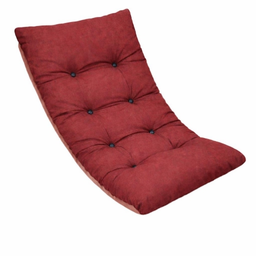 CUSCINO IMBOTTITO TINTA UNITA BORDEAUX PER RICAMBIO POLTRONA RELAX COMODONA IN LEGNO