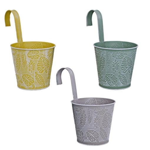 MA MAISON VASO CON GANCIO E DECORAZIONE COLORE ASSORTITO 15X26H CM