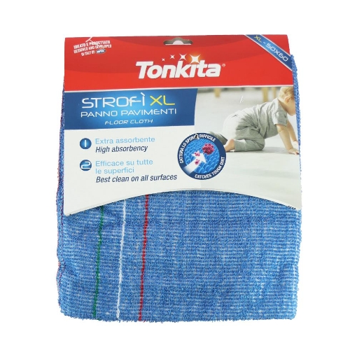 TONKITA PANNO PER PAVIMENTI STROFI XL EXTRA ASSORBENTE PER TUTTE LE SUPERFICI 50X60 CM