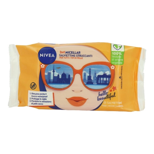 NIVEA SALVIETTINE STRUCCANTI PER TUTTI I TIPI DI PELLE 3IN1 25PZ