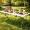 MAURY'S TAVOLO PICNIC RETTANGOLARE PIEGHEVOLE CAMPING 181 X 74 X H74 CM