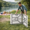 MAURY'S TAVOLO PICNIC RETTANGOLARE PIEGHEVOLE CAMPING 181 X 74 X H74 CM