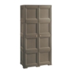 ARMADIO WENGÉ 2 ANTE 79X43X164 CM CON 8 SCOMPARTI – MOBILE ALTO CONTENITORE SALVASPAZIO PER ORGANIZZAZIONE CASA