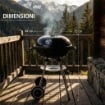 BARBECUE TONDO CON COPERCHIO CM.48X72 H CON GRIGLIA CROMATA RIMOVIBILE 