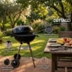 BARBECUE TONDO CON COPERCHIO CM.48X72 H CON GRIGLIA CROMATA RIMOVIBILE 