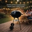 BARBECUE TONDO CON COPERCHIO CM.48X72 H CON GRIGLIA CROMATA RIMOVIBILE 