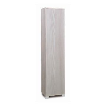 ARMADIO A COLONNA IN LEGNO EFFETTO  VENATO CON 1 ANTA COMPOSTA DA 4 RIPIANI DIMENSIONI 190X43X29 CM, COLORE OLMO CHIARO