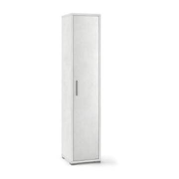 ARMADIO A COLONNA IN LEGNO BIANCO CON 1 ANTA COMPOSTA DA 4 RIPIANI DIMENSIONI 182X39X41 CM