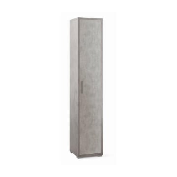 ARMADIO A COLONNA IN LEGNO GRIGIO CON 1 ANTA COMPOSTA DA 4 RIPIANI DIMENSIONI 199X39X41 CM