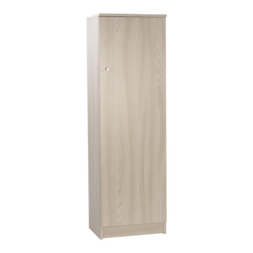 ARMADIO A COLONNA IN LEGNO EFFETTO VENATO CON 1 ANTA COMPOSTA DA 2 RIPIANI DIMENSIONI 147X46X34 CM, COLORE OLMO CHIARO