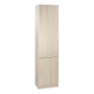 ARMADIO A COLONNA IN LEGNO EFFETTO VENATO CON 2 ANTE, 1 CASSETTO DIMENSIONI 183X46X34 CM, COLORE OLMO CHIARO