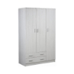 ARMADIO DA ARREDO IN LEGNO CON 3 ANTE 2 CASSETTI DIMENSIONI 182X115X52 CM, COLORE EUCALIPTO